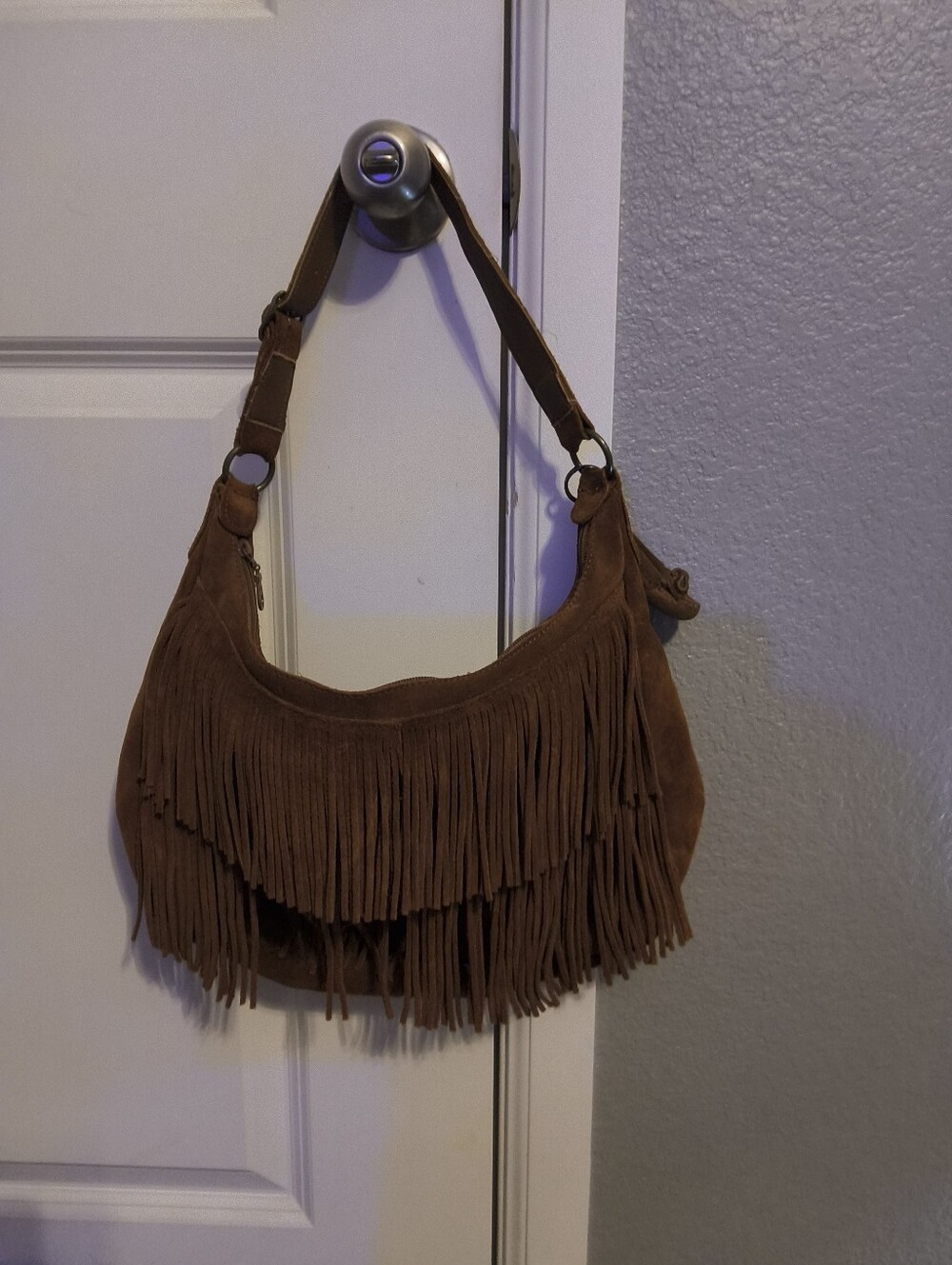 Minnetonka Moccasin Fringed Suede Shoulder Bag